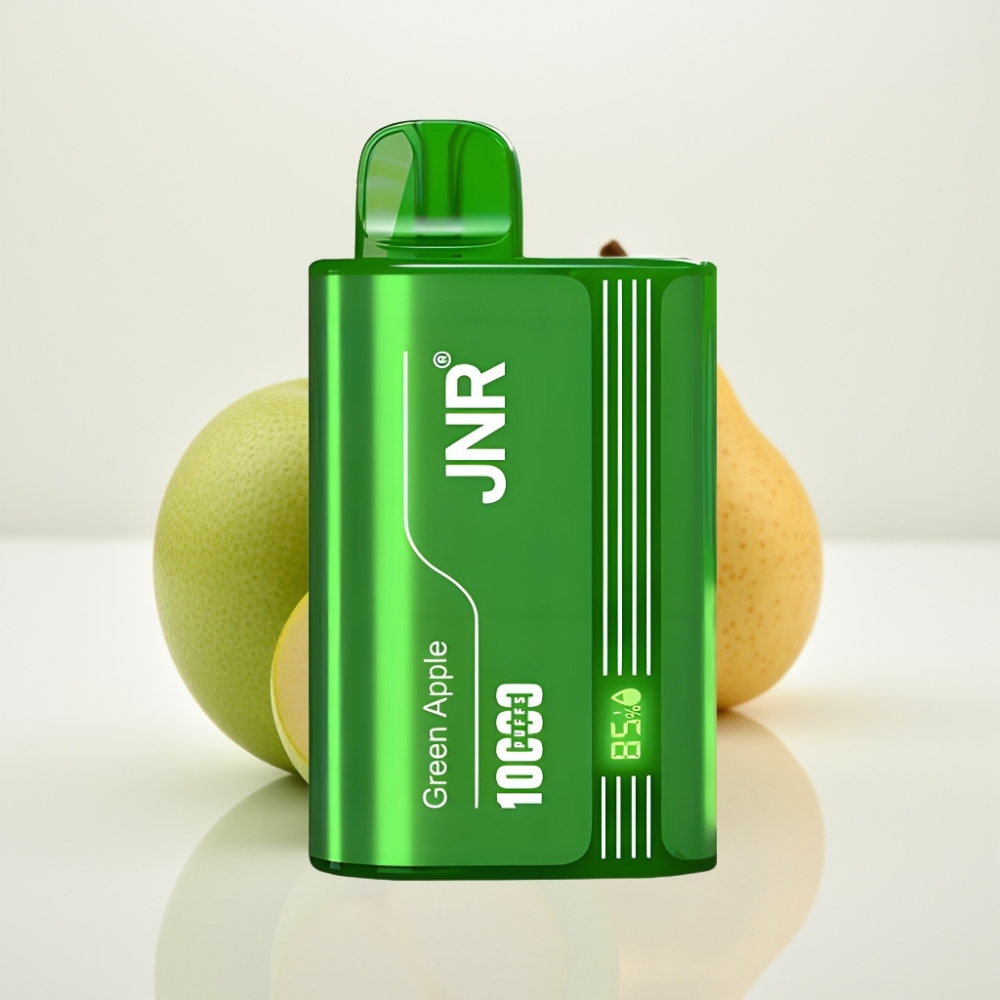 JNR Tank 10000 Puffs Vape Desechable con Ajuste de Aire y Sabor Manzana Verde Melocotón Pera
