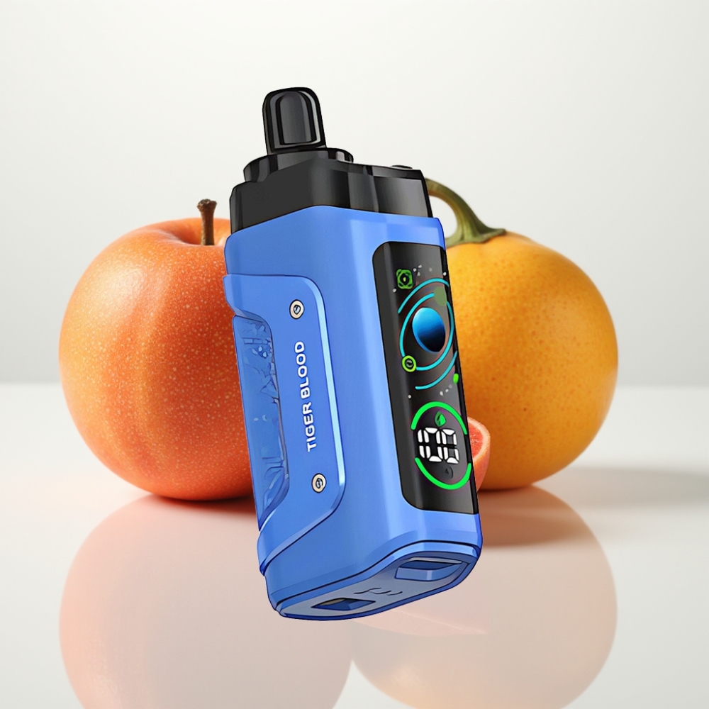 Razz Bar 45000 Puffs Vape Desechable Tipo-C con Sabor Sangre de Tigre y Flujo de Aire Ajustable