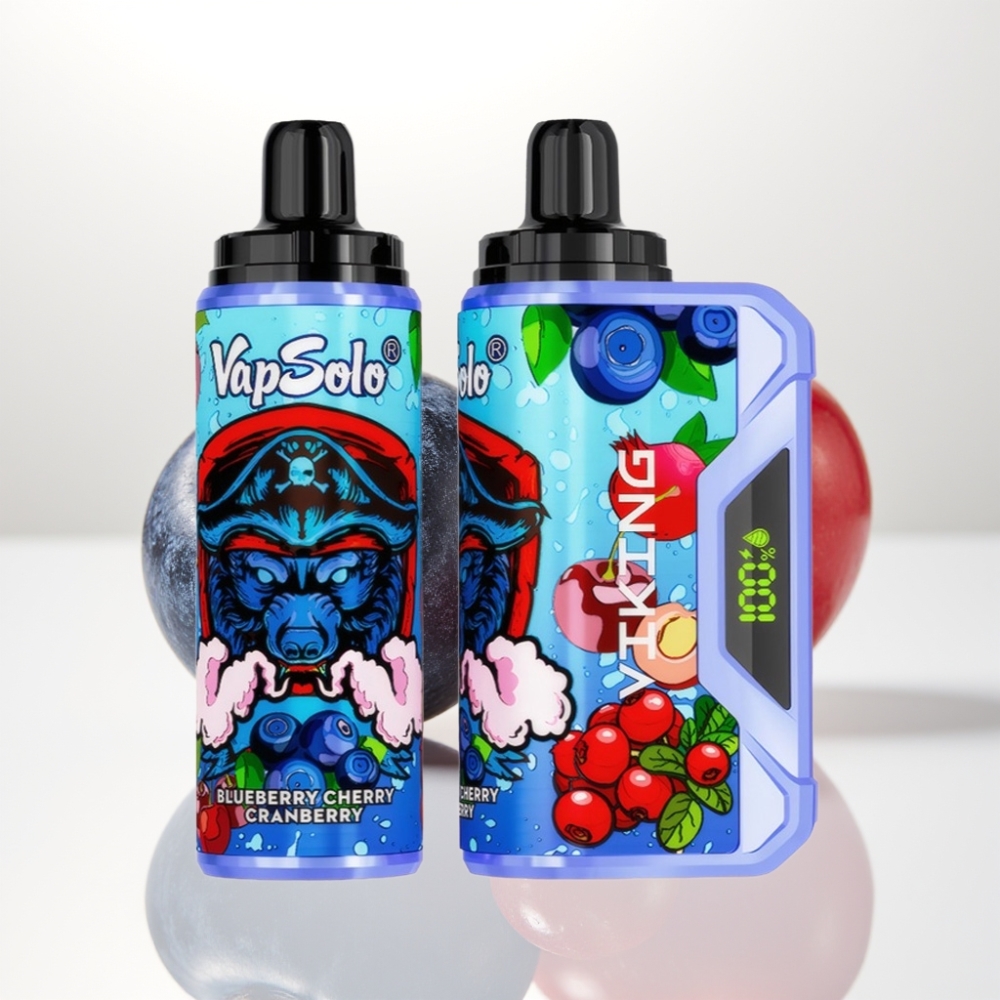 VapSolo VIKING 12000 Puffs Desechable – Arándano Cereza Azul Tipo-C 22ml