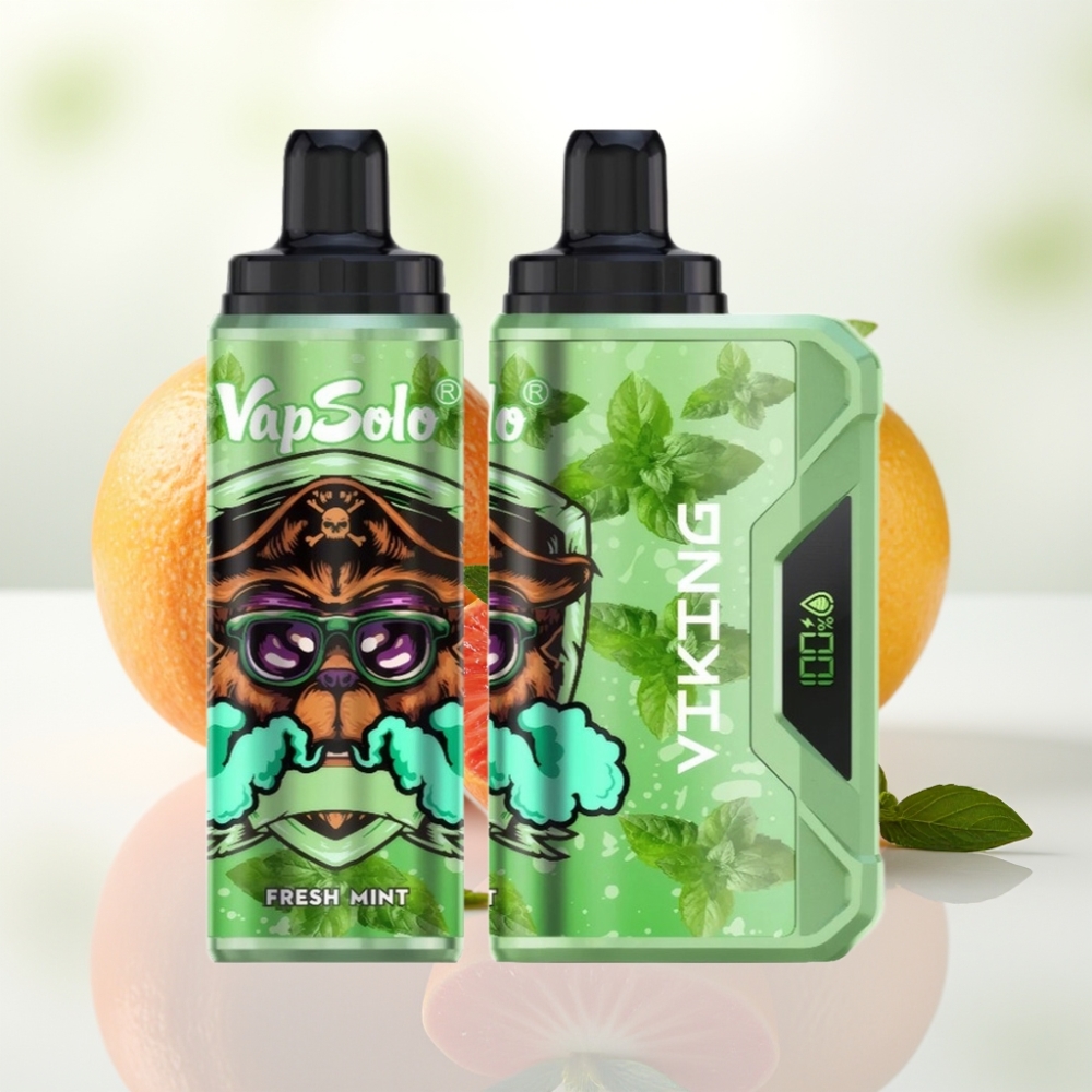VapSolo VIKING 12000 Puffs Vape Desechable Menta Fresca – 22ml Tipo-C