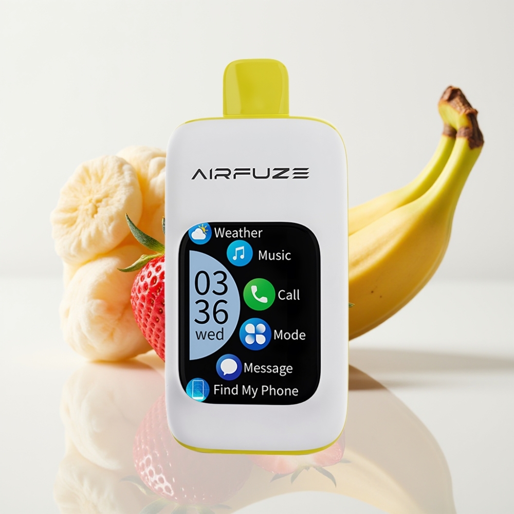 AirFuze Smart 30000 Puffs Pod Desechable Fresa Plátano con Pantalla Táctil