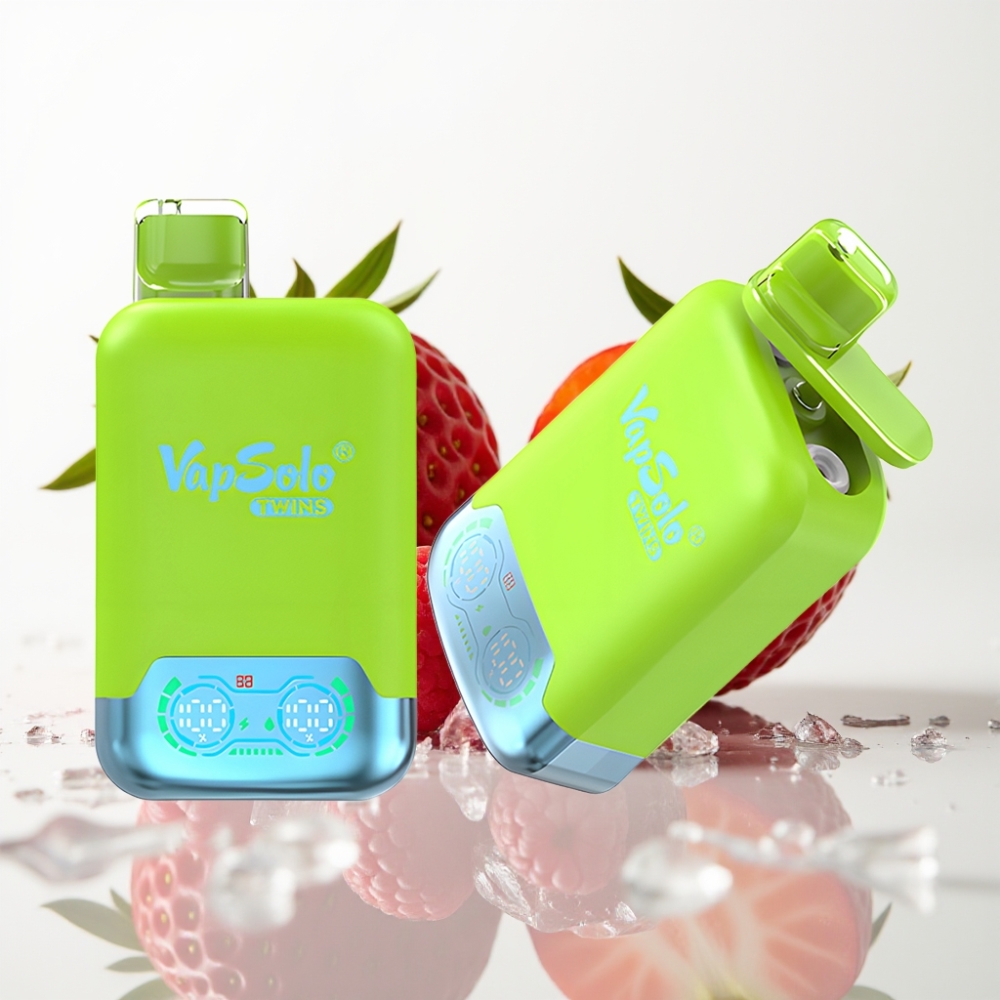 Vapsolo Twins 20000 Puffs - Fresa Kiwi Frambuesa Cereza Hielo - 40ml - Tipo-C