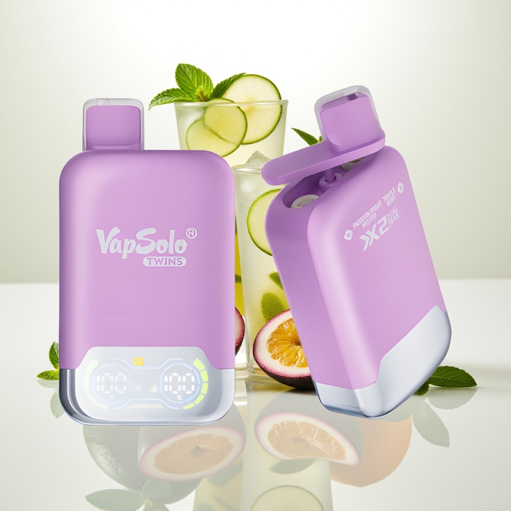 Vapsolo Twins 20000 Puffs Vape Mojito de Maracuyá Triple Menta - 40ml - Tipo C