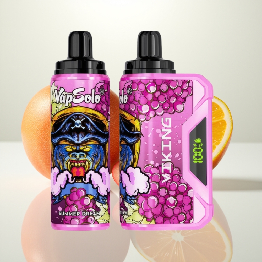 VapSolo VIKING 12000 Puffs Vape Desechable Sabor Sueño de Verano con Tipo-C y LED